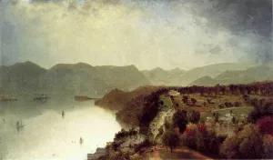View from Cozzens Hotel near West Point by John Frederick Kensett - Oil Painting Reproduction