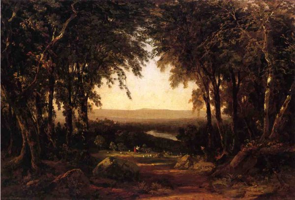 View from Richmond Hill by John Frederick Kensett - Hand-Painted Oil Painting Reproduction