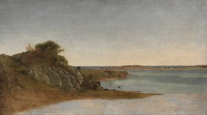 View near Newport by John Frederick Kensett Oil Painting