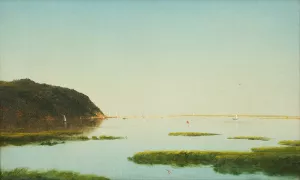 View of the Shrewsbury River, New Jersey Oil painting by John Frederick Kensett