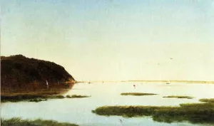 View of the Shrewsbury River by John Frederick Kensett Oil Painting