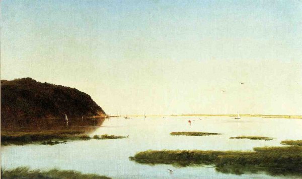 View of the Shrewsbury River by John Frederick Kensett - Hand-Painted Oil Painting Reproduction