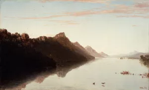 View on the Upper Mississippi by John Frederick Kensett Oil Painting