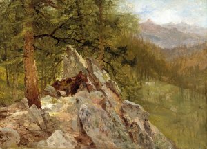Western Landscape by John Frederick Kensett Oil Painting