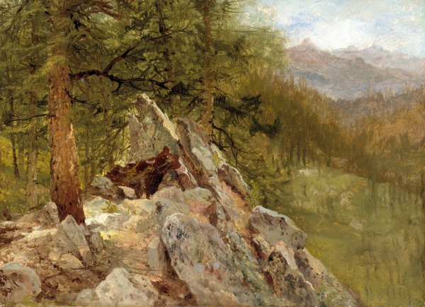 Western Landscape  by John Frederick Kensett - Hand-Painted Oil Painting Reproduction