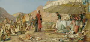 A Frank Encampment In The Desert Of Mount Sinai, 1842 by John Frederick Lewis Oil Painting