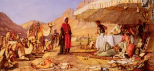 A Frank Encampment In The Desert Of Mount Sinai by John Frederick Lewis - Oil Painting Reproduction