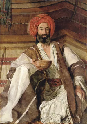 An Arab of the desert of Sinai by John Frederick Lewis Oil Painting