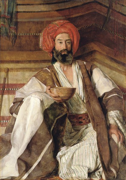 Main Product Photo of An Arab of the desert of Sinai  Painting by John Frederick Lewis