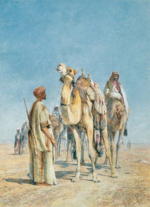 Halt In The Desert by John Frederick Lewis Oil Painting
