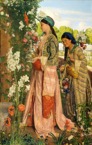 Lilium Auratum by John Frederick Lewis Oil Painting