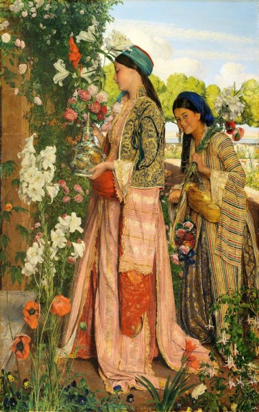 Main Product Photo of Lilium Auratum  Painting by John Frederick Lewis