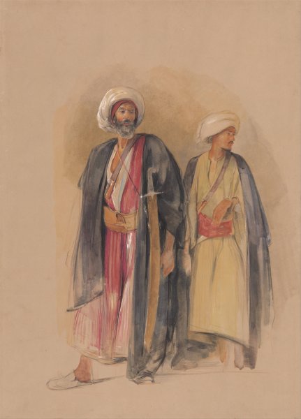Main Product Photo of Sheik Hussein Of Gebel Tor And His Son Painting by John Frederick Lewis