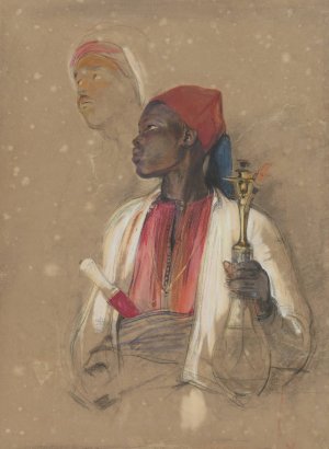 Study for 'The Pipe Bearer' by John Frederick Lewis Oil Painting