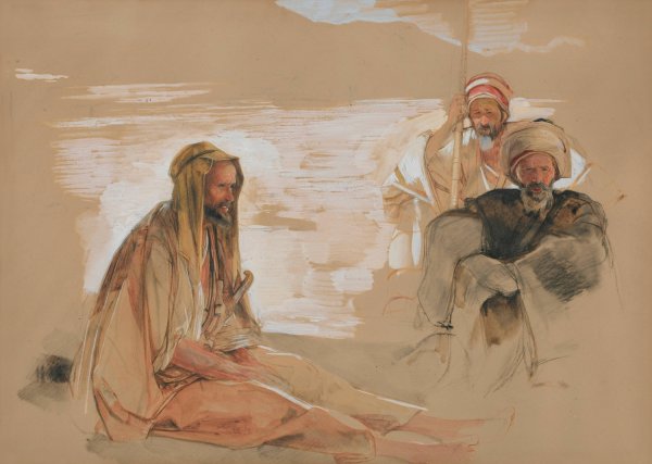 Main Product Photo of Study Of Three Arabs Painting by John Frederick Lewis
