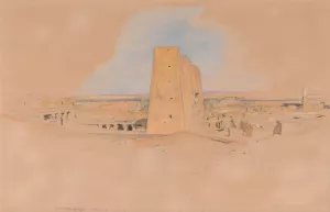 Temple of Edfou, Upper Egypt by John Frederick Lewis Oil Painting