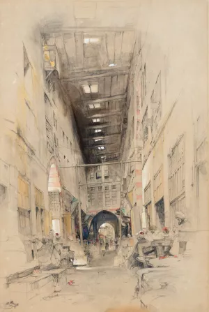 The Bezestein Bazaar, El Khan Khalil, Cairo by John Frederick Lewis Oil Painting