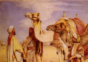 The Greeting in the Desert, Egypt by John Frederick Lewis - Oil Painting Reproduction