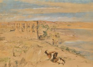The Hypaethral Temple At Philae, Upper Egypt by John Frederick Lewis Oil Painting