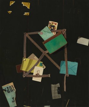 Card Rack with a Jack of Hearts by John Frederick Peto Oil Painting