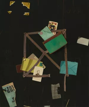 Card Rack with a Jack of Hearts by John Frederick Peto Oil Painting