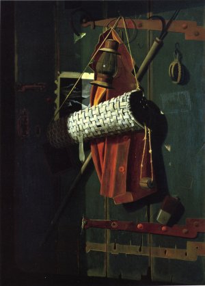 Fish House Door with Eel Basket by John Frederick Peto Oil Painting