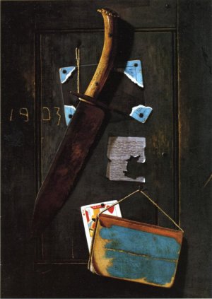 Hanging Knife and Jack of Hearts by John Frederick Peto Oil Painting