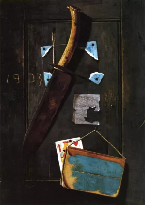 Hanging Knife and Jack of Hearts by John Frederick Peto - Oil Painting Reproduction