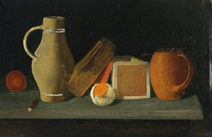 Jug, Book, Box And Mug by John Frederick Peto Oil Painting