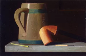 Still Life with Mug and Pipe Oil painting by John Frederick Peto