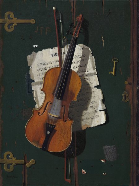 The Old Violin  by John Frederick Peto - Hand-Painted Oil Painting Reproduction