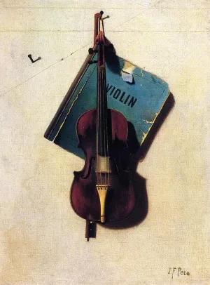 Violin by John Frederick Peto Oil Painting