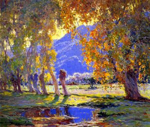 Pool at Sundown by John Frost Oil Painting