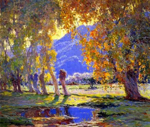 Pool at Sundown by John Frost Oil Painting