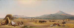Harvest on the Roman Campagna by John Gadsby Chapman Oil Painting