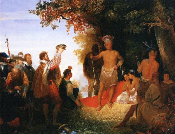 Main Product Photo of The Coronation of Powhatan Painting by John Gadsby Chapman