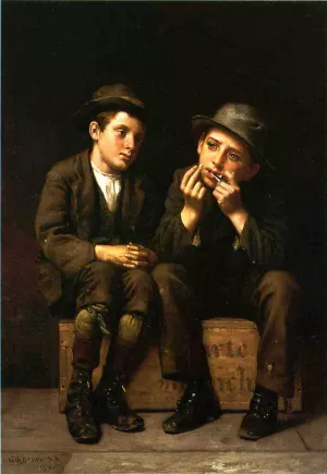 A Street Fair Oil painting by John George Brown