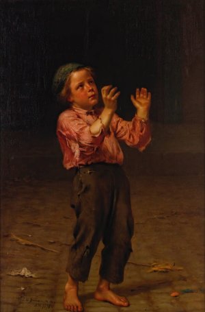 A Sure Catch by John George Brown Oil Painting