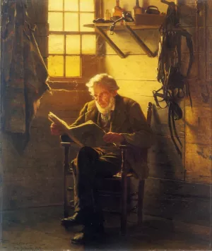 An Idle Hour by John George Brown Oil Painting