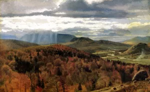 Autumn Landscape - Shelburne, VT Oil painting by John George Brown
