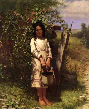 Blackberry Picking Oil painting by John George Brown