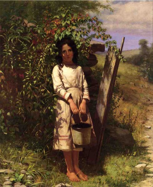 Main Product Photo of Blackberry Picking Painting by John George Brown