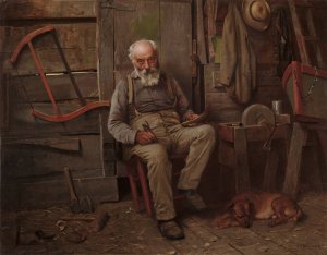 Boat Builder by John George Brown Oil Painting