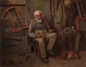 Boat Builder by John George Brown Oil Painting