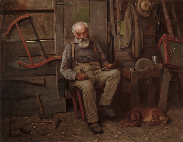 Main Product Photo of Boat Builder  Painting by John George Brown