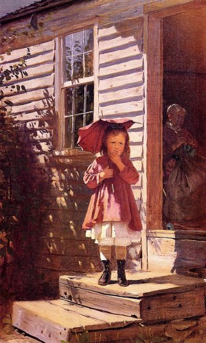 Broken Parasol by John George Brown Oil Painting