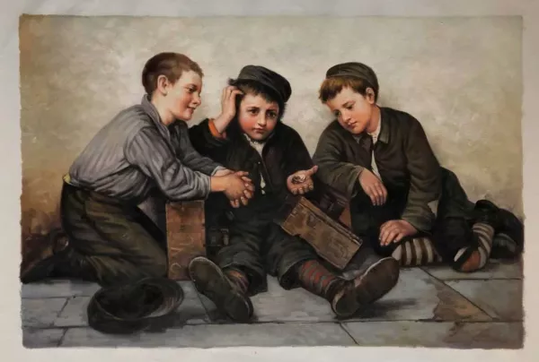 Coming up Short by John George Brown - Oil Painting Reproduction