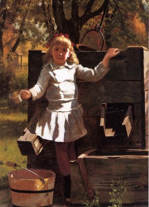 Have a Drink by John George Brown Oil Painting