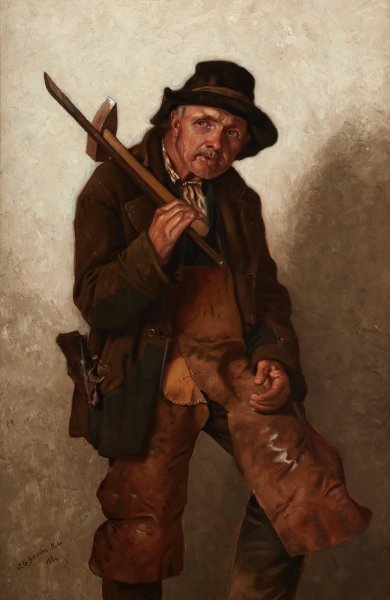 Main Product Photo of He Toils at Eighty  Painting by John George Brown