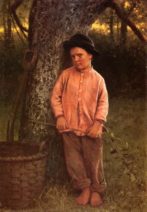 I Won't Go by John George Brown Oil Painting